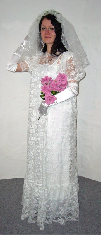 Brautkleid der 70er Jahre